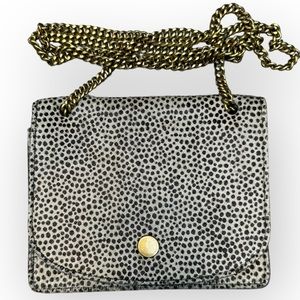 Madewell The Chain Crossbody bag in dotted calf hair print